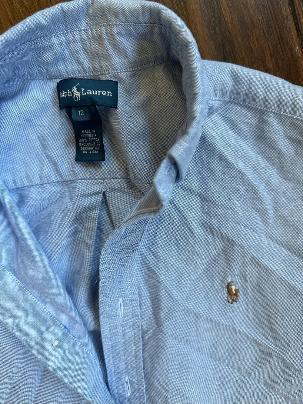 Ralph Lauren Light Blue Button-Down Oxford Shirt